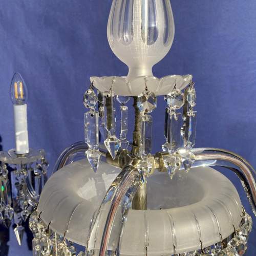 Gustavian 3-Arm Crystal Chandelier decorated with Albert Drops image-4