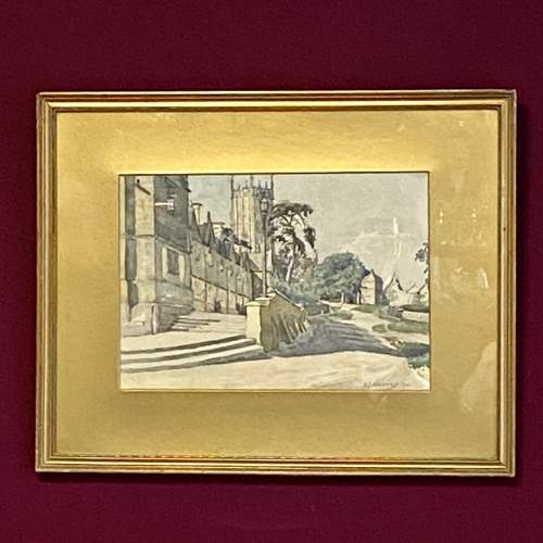 E J Whineray Chipping Camden Watercolour image-1