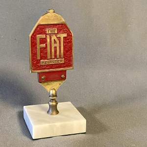 Original and Rare Fiat Register Car Badge