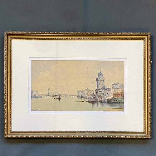 A L Vicker Watercolour Painting of Venice image-1