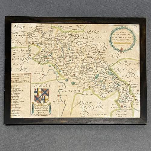 17th Century Framed Map of Northamptonshire image-1