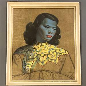 1950s Framed Vladimir Tretchikoff  The Chinese Girl Print