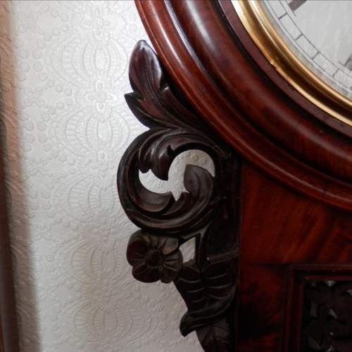 English Double Fusee Wall Clock by Edward Bevan Birkenhead image-3