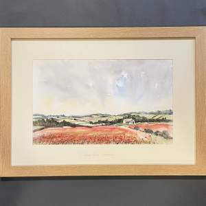 Original Watercolour Painting of Cotswold Poppies