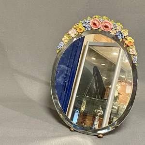 Large Oval Barbola Mirror