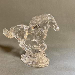 Waterford Cut Lead Crystal Running Horse Figure