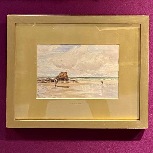 Late 19th Century Edmund Wimperis Watercolour Coastal Scene image-1