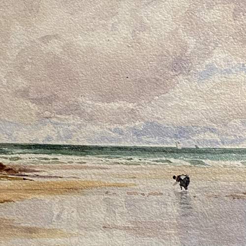 Late 19th Century Edmund Wimperis Watercolour Coastal Scene image-3