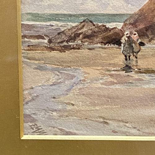 Late 19th Century Edmund Wimperis Watercolour Coastal Scene image-4