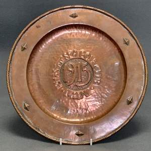 Arts and Crafts Copper Golf Trophy Plate