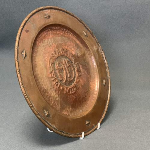 Arts and Crafts Copper Golf Trophy Plate image-2