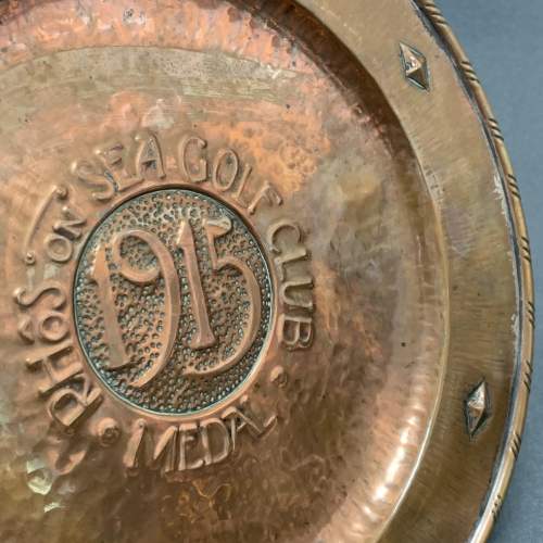 Arts and Crafts Copper Golf Trophy Plate image-3