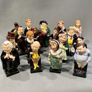 Vintage Set of 17 Royal Doulton Pickwick Papers Dickens Figures