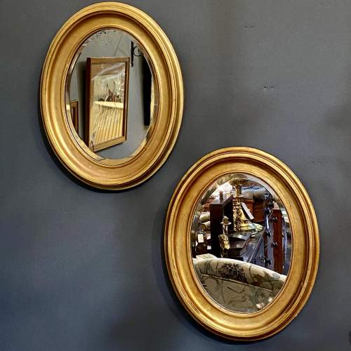 Pair of 19th Century Gilt Framed Wall Mirrors image-1