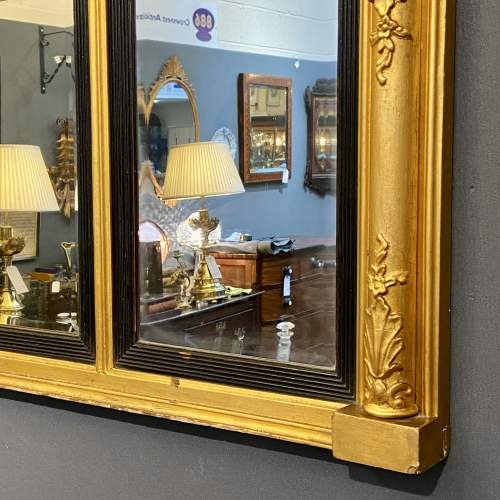 Large Regency Triptych Giltwood Wall Mirror image-3