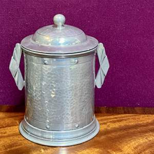 20th Century Pewter Lidded Jar