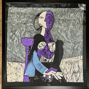 Vintage Framed Picasso Silk Scarf