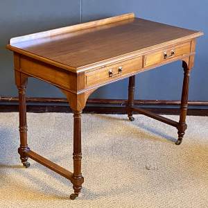 Arts and Crafts Two Drawer Mahogany Writing Desk
