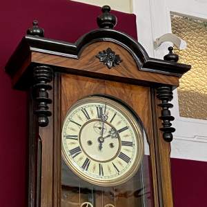 19th Century Twin Weight Vienna Wall Clock