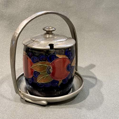 Rare Moorcroft Conserve Pot with Liberty Tudric Pewter Holder image-1