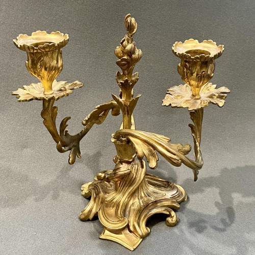 Pair of Late 19th Century French Gilt Bronze Candelabra image-2