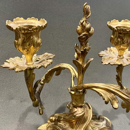 Pair of Late 19th Century French Gilt Bronze Candelabra image-4