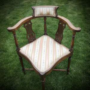 Elegant  Edwardian Corner Chair