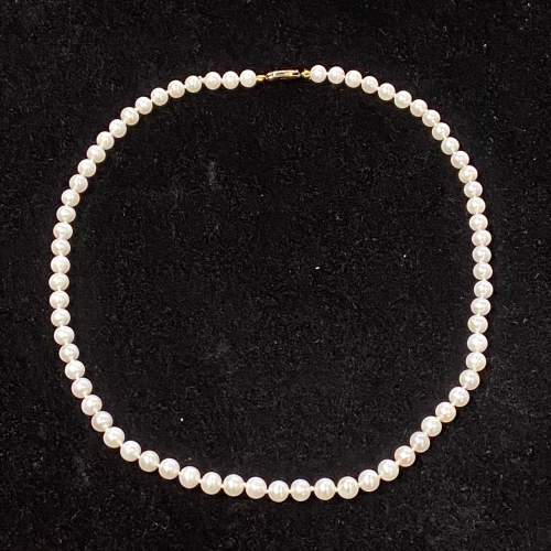 Re-Strung Cultured Pearl Necklace image-1