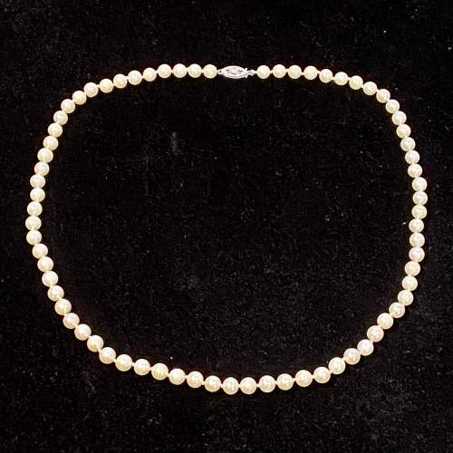 Re Strung Cultured Pearl Necklace image-1
