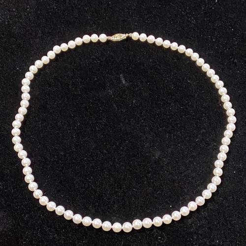 Re-Strung Cultured Pearl Necklace image-1