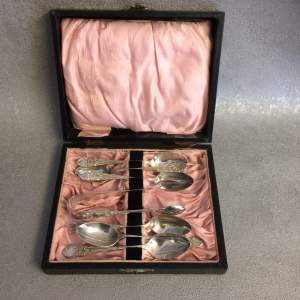 Box Of Silver Plate Spoons