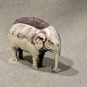 Edwardian Silver Elephant Pin Cushion