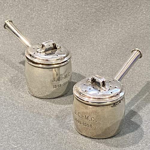 Pair of Victorian Silver Saucepan Pepperettes image-2
