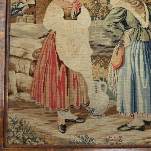19th Century Tapestry of Two Women by a Well image-2