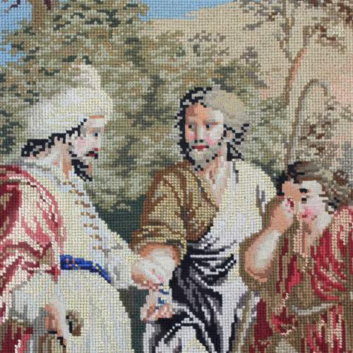 Large 19th Century Tapestry of a Biblical Scene image-3