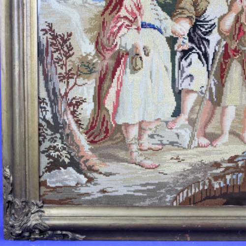 Large 19th Century Tapestry of a Biblical Scene image-4