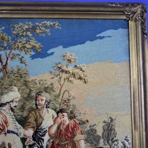 Large 19th Century Tapestry of a Biblical Scene image-5