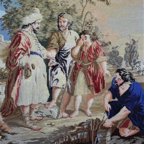 Large 19th Century Tapestry of a Biblical Scene image-6