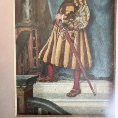 19th Century Continental Water Colour of a Nobleman - Signed image-4