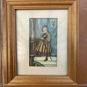 19th Century Continental Water Colour of a Nobleman - Signed