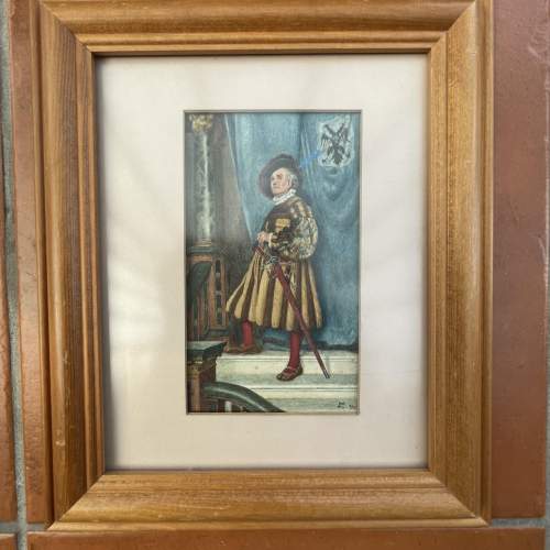 19th Century Continental Water Colour of a Nobleman - Signed image-6
