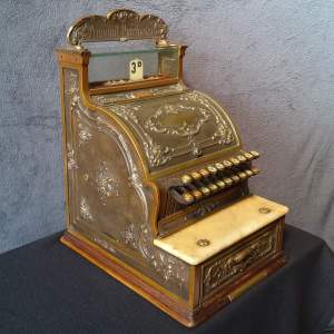 Antique Brass and Copper National Cash Register