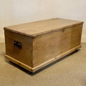 Large Victorian Pine Blanket Box
