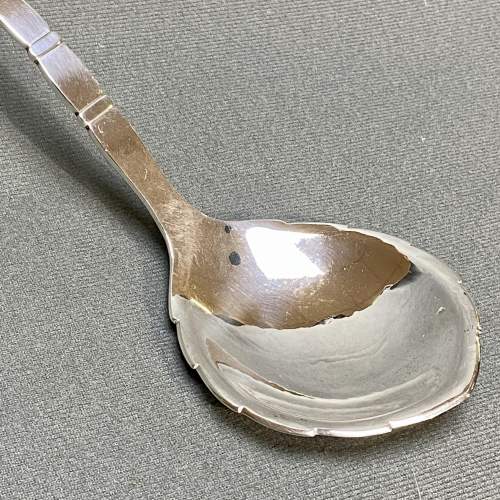 Georg Jensen Large Silver Fruit Serving Spoon image-2