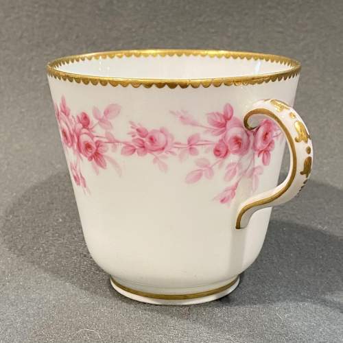 19th Century Minton Pink Roses Cup and Saucer image-4