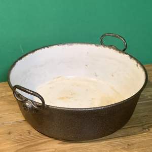 Large Cast Iron and Enamel Pan by Baldwin