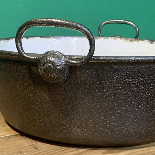 Large Cast Iron and Enamel Pan by Baldwin image-2