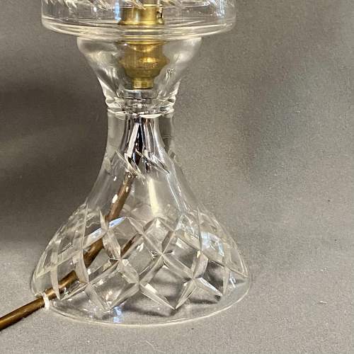 20th Century Cut Glass Table Lamp image-4