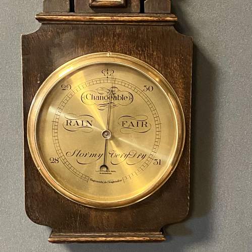 Early 20th Century Oak Wall Barometer image-4