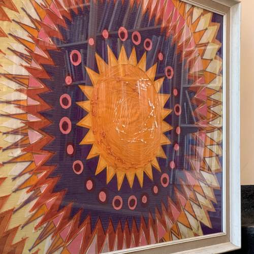 The Sun 20th Century British School Textile Embroidery image-2
